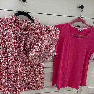 THML Pink and Floral Blouse Set